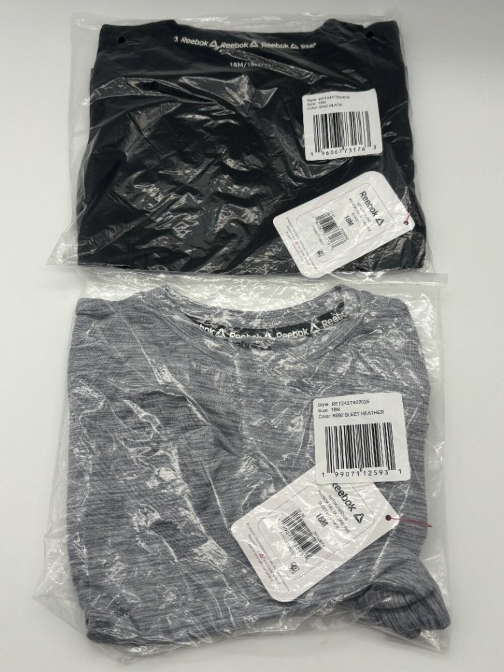 Reebok Toddler Boys Athletic Delta Core Short Sleeve T-Shirt, Black & Gray, 18m